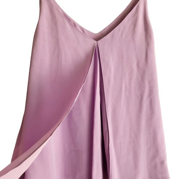 Joie Silk Split Tank Top - Light Lavender - Picture 4 of 8